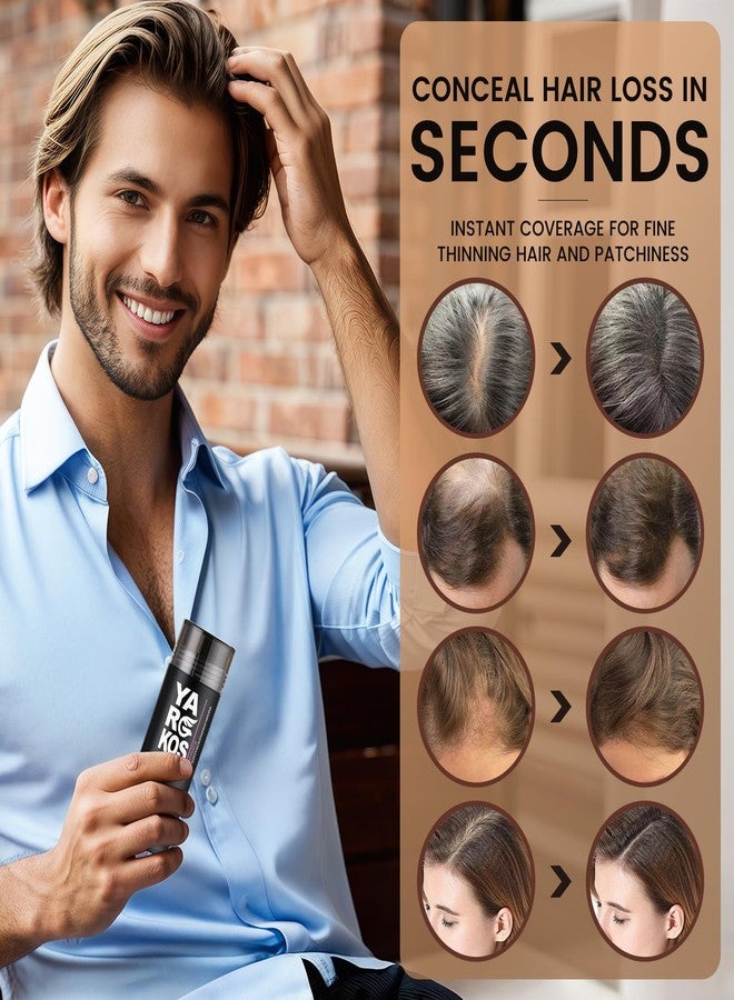 Yargkos Hair Fibers for Thinning Hair or Fill In Fine, Hair Building Fibers (28g) for Women & Men, Hair Powder for Instantly Thicker, Fuller Looking - DARK BROWN - Image 5